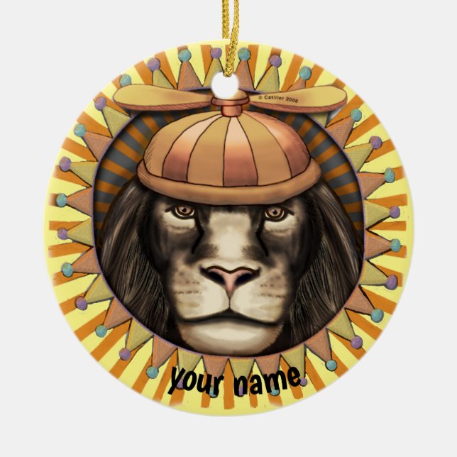 Décoration En Céramique Beanie Lion (Devant)