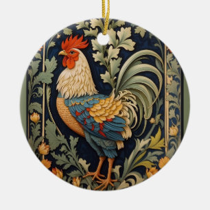 Décoration En Céramique Beau Coq Vintage William Morris Inspiré