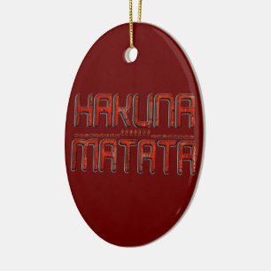 Décoration En Céramique Beau Extraordinaire Embossé Rouge Hakuna Matata Te