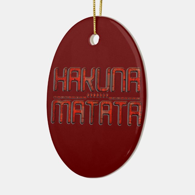Décoration En Céramique Beau Extraordinaire Embossé Rouge Hakuna Matata Te (Gauche)
