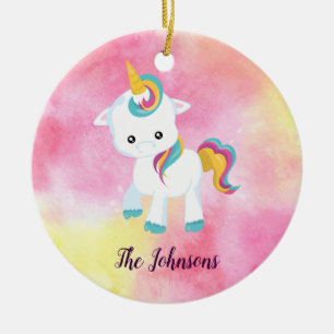 Décoration En Céramique Beau Noël Unicorne