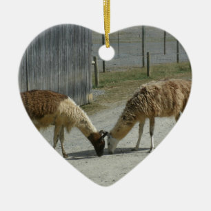 DÉCORATION EN CÉRAMIQUE BEAU, PAISIBLE, LAMAS