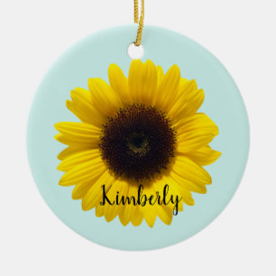 Décoration En Céramique Beautiful Sunflower Personalize With Name