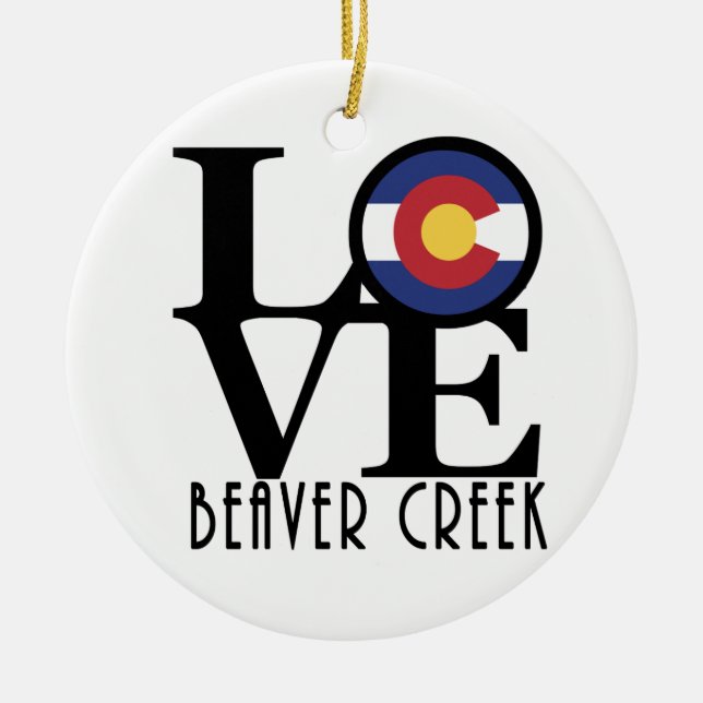 Décoration En Céramique Beaver Creek Co d'AMOUR (Devant)