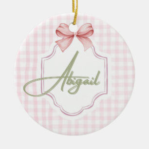 Décoration En Céramique Bébé Abigail Personnalisé Fille Nursery Bow&En vic