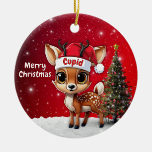 Décoration En Céramique Bébé cerf Cupidon, faon, biche, renne🦌 🎄