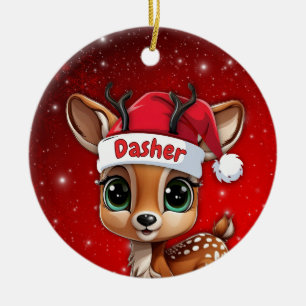 Décoration En Céramique Bébé cerf Dasher, Faon, Biche, Renne🦌 🎄