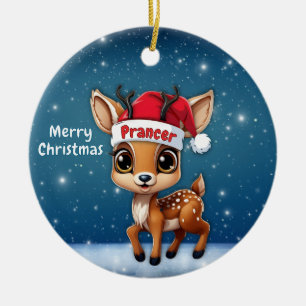Décoration En Céramique Bébé cerf Prancer, faon, biche, renne🦌 🎄