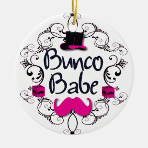 Décoration En Céramique Bébé de Bunco avec les remous, la moustache et l