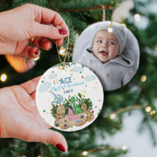 Décoration En Céramique Bébé Dinosaures Tropical Migné 1er Noël C