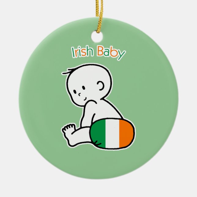 Décoration En Céramique Bébé irlandais (Devant)