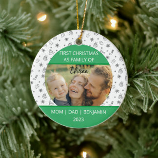 Décoration En Céramique Bébé Première Famille De Noël De Trois Personnalit