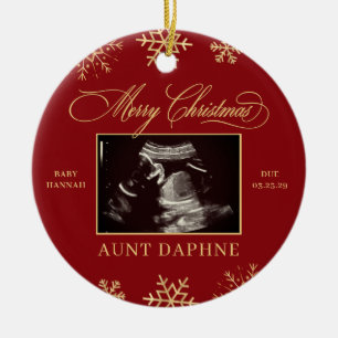 Décoration En Céramique Bébé Sonogramme Surprise Famille Ultrasound Noël