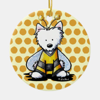 Décoration En Céramique BEE Lightheared Westie Ornament