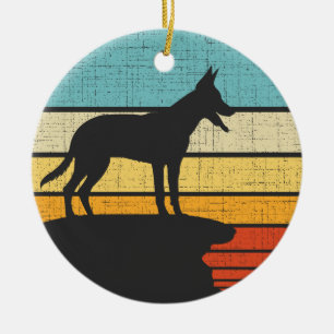 Décoration En Céramique Belge Malinois Retro Vintage 60s les années 70 Chi