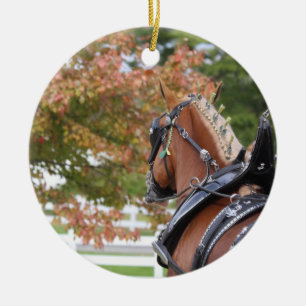 Décoration En Céramique Belgian Draft Horse ornament