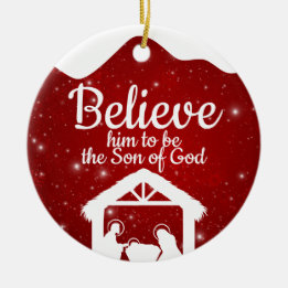 Décoration En Céramique Believe Son of God Manger Divine Passage ⛪️ 🎄