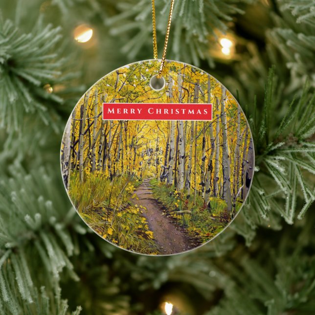 Décoration En Céramique Belle forêt Pittoresque d'Aspen (Arbre)