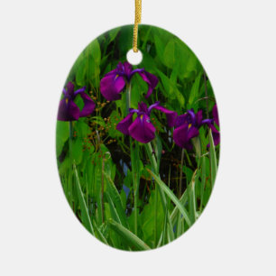 Décoration En Céramique Belle Iris Violet