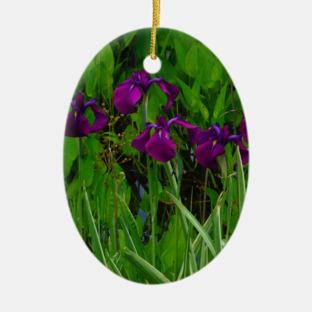 Décoration En Céramique Belle Iris Violet (Devant)
