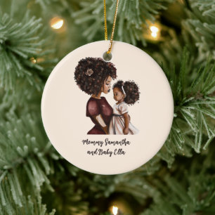 Décoration En Céramique Belle mère et fille noire (26)