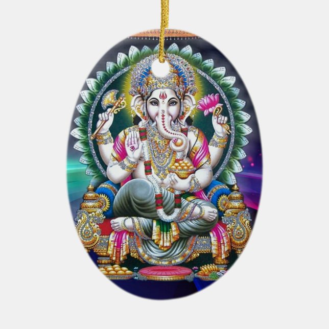 DÉCORATION EN CÉRAMIQUE BÉNÉDICTIONS D'AURA DE GANESH (Devant)