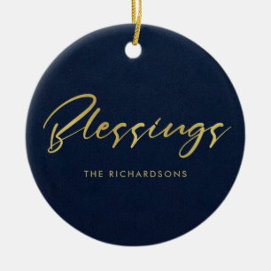 DÉCORATION EN CÉRAMIQUE BÉNÉDICTIONS MINIMALES DE CALLIGRAPHIE D'OR FORM