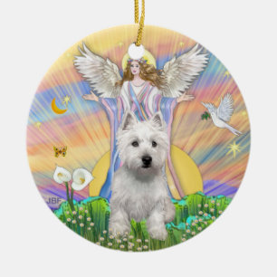 Décoration En Céramique Bénédictions - Westie (P)
