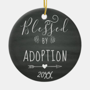 Décoration En Céramique Béni par adoption - l'accueil, adoptent le cadeau