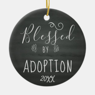 Décoration En Céramique Béni par adoption - l'accueil, adoptent le cadeau