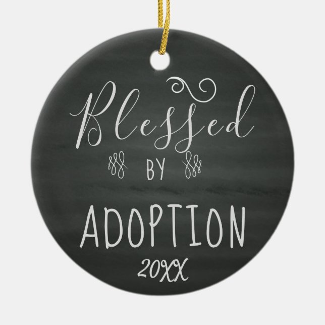 Décoration En Céramique Béni par adoption - l'accueil, adoptent le cadeau (Devant)