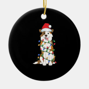 Décoration En Céramique Berger australien Arbre de Noël Lumière Aussie Xm