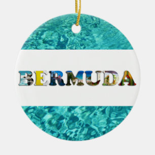Décoration En Céramique Bermuda Tropical Beach Blue Ocean Christmas