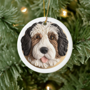 Décoration En Céramique Bernedoodle Chien 3D inspiré