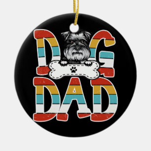 Décoration En Céramique Best Chien Papa Schnauzer Amoureux de les chiens