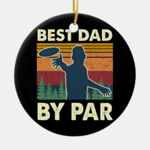 Décoration En Céramique Best Dad By Par Tree Frisbee Disc Golf Player