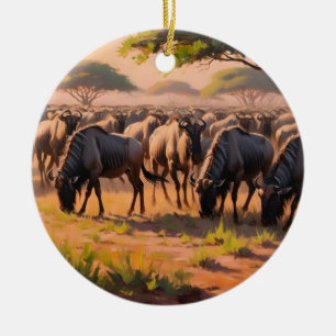Décoration En Céramique Bête sauvage dans la savane