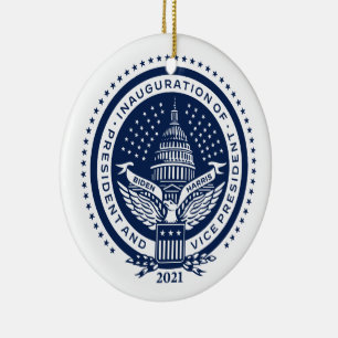 Décoration En Céramique Biden Harris President Inaugural Logo Inauguration