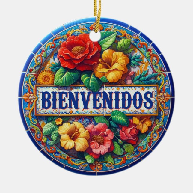 DÉCORATION EN CÉRAMIQUE BIENVENIDOS (Devant)