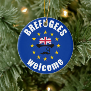 Décoration En Céramique Bienvenue aux réfugiés du Brexit
