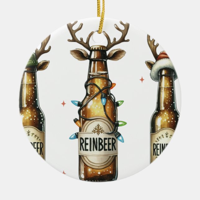 Décoration En Céramique Bière de Noël (Devant)
