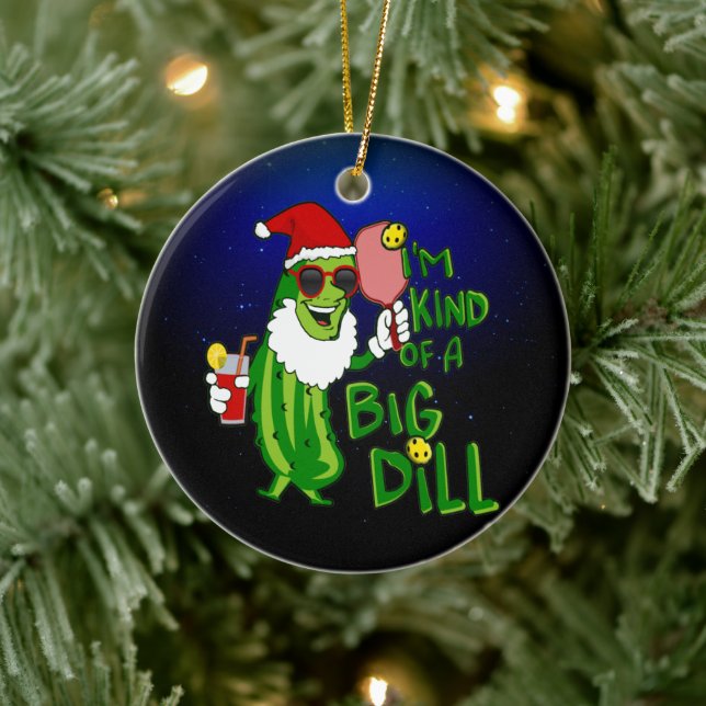 Décoration En Céramique Big Dill PIckleball Père Noël Noël (Arbre)