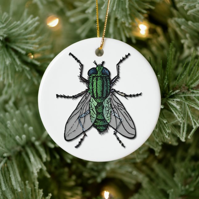 Décoration En Céramique Big Green Fly (Arbre)