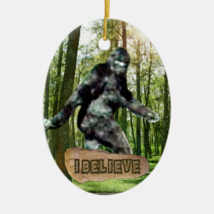 Décoration En Céramique Bigfoot I croient l'ornement