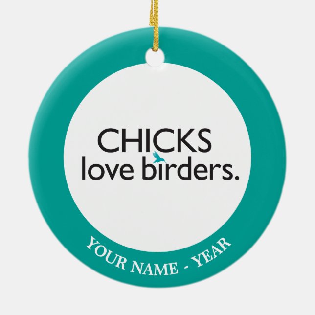 Décoration En Céramique Birders d'amour de poussins (Dos)