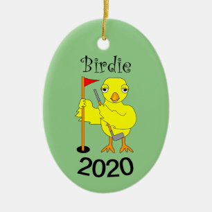 Décoration En Céramique Birdie Golfer Chick