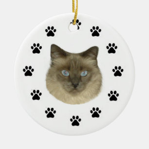 Décoration En Céramique Birman Cat