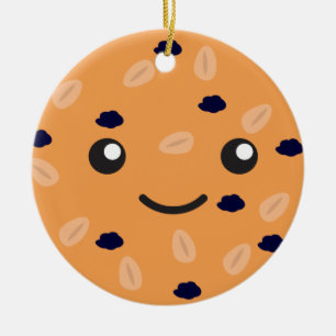 Décoration En Céramique Biscuit de raisin sec mignon de farine d'avoine