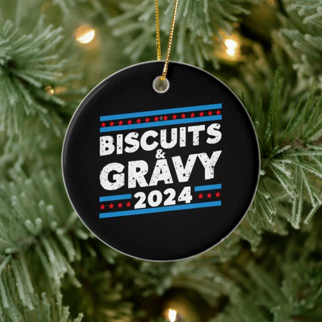 Décoration En Céramique Biscuits et Gravy 2024 élection présidentielle (Arbre)