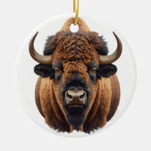 Décoration En Céramique Bison